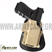ΠΙΣΤΟΛΟΘΗΚΗ ΠΛΑΣΤΙΚΗ ΓΙΑ ΠΙΣΤΟΛΙ GL-2 KHAKI BHP RT FOBUS MADE IN ISRAEL HOLSTER GLOCK 17, 19 , coyote