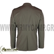 DRESS UNIFORM GREEK ARMY HELLENIC N8 Θερινή στολή - Μπερές - Χιτώνιο φαιοπράσινο - Παντελόνι φαιοπράσινο - Πουκάμισο φαιοπράσινο - Μεταλλικά διακριτικά στις επωμίδες - Γραβάτα μαύρη - Ζώνη Αξιωματικών - Παπούτσια μαύρα σκαρπίνια λουστρίνια (κοινά οι Υπαξιωματικοί) - Κάλτσες μαύρες - Διεμβολές Παρασήμων-Μεταλλίων (οι δικαιούμενοι) - Μικρά Αμφιμασχάλια (οι δικαιούμενοι) - Διακριτικά σήματα αποφοίτων Σχολών ορθογωνικό (οι δικαιούμενοι) - Έμβλημα ΓΕΣ ή οικείου Σχηματισμού - Διακριτικά Ειδ. Δυνάμεων - Αερ. Στρατού κ.λπ. (οι δικαιούμενοι) - Πινακίδα με ονοματεπώνυμο - Ελληνική Σημαία στο αριστερό μανίκι (χρώματος άσπρο-μπλε) - Διακριτικά Δκσεως - Παραμεθορίου