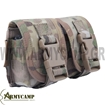DOUBLE FRAG GRENADE POUCH BY WARRIOR ASSAULT DOUBLE FRAG GRENADE POUCH MOLLE MULTICAM BY WARRIOR ASSAULT GENUINE CRYE PRECISSION COLOR IR 4 MOLLE STRAPS INCLUDED 500D Cordura Performance Specifications  Weight: 7.1 Ounces per Square Yard Tensile Strength: Warp 453 lbs / Fill 348 lbs Tears Strength: Warp 14.1 + lbs / Fill 14.1 + lbs Abrasion: Wear Cycles 1955 Water Repellency: 100%