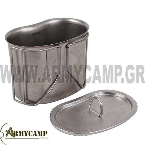 Camping Boy Scout Military Heavy Duty Stainles Steel Canteen Cup Lid Cover 11512 