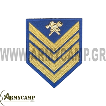 ΓΑΛΟΝΙΑ ΑΡΧΙΠΥΡΟΣΒΕΣΤΗ ΣΧΟΛΗΣ ΧΡΥΣΑ ΠΥΡΟΣΒΕΣΤΙΚΗΣ ΥΠΗΡΕΣΙΑΣ Subdued rank Insignia of Hellenic Fire Services Master sergeant