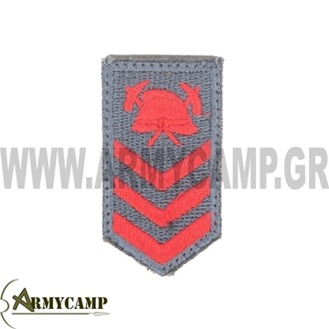 ΔΙΑΚΡΙΤΙΚΑ ΠΥΡ/ΚΗΣ ΠΕΤΟΥ ΥΠΑΞΙΩΜΑΤΙΚΩΝ ΔΙΑΚΡΙΤΙΚΑ ΠΥΡ/ΚΗΣ ΠΕΤΟΥ ΥΠΑΞΙΩΜΑΤΙΚΩΝ ΠΥΡΟΣΒΕΣΤΗ φλογα υπαρχιπυροσβεστη αρχιπυροσβεστη πυροσβεστη εθελοντη εποχικου Subdued rank Insignia of Hellenic Fire Services Senior firefighter