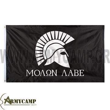 "Molon Labe"  Flag Features "Molon Labe" Text And Spartan Helmet Logo In White On The Front. Center Of The Flag Durable Flag Was Designed To Withstand Outdoor Weather Grommets Along The Side Allow For Easy Display On A Flag Pole Available In Size  3' X 5' 1527  rothco
