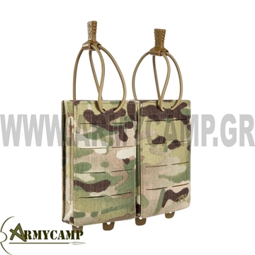 SKU 8882.394 MULTICAM tasmanian tiger MAGAZINE POUCH TO HOLD TWO M4 MAGAZINES (SIDE BY SIDE), SECURED BY BUNGEE CORD: TT 2 SGL MAG POUCH BEL M4 MK III MC Optimized for the 2024 season, the pouch features plastic side funnel-shaped reinforcements that simplify loading, and an elastic quick-release closure with ergonomically designed pull tab. Elastic cord closure Shape stability created through 3-layer wall construction Double magazine capacity To be used for M4 magazines, AR15, STG etc. 3D Polymer Mag Pull Tabs MOLLE reverse system Laser-cut MOLLE on front Needs four MOLLE loops 13 x 16,5 x 3,5cm CORDURA® 500 denier fabric