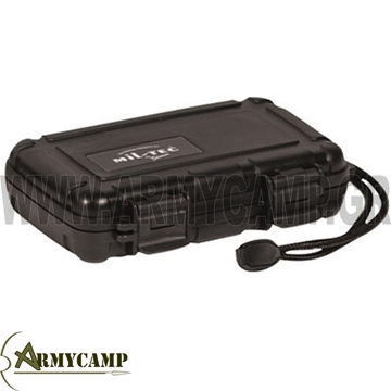 ΑΔΙΑΒΡΟΧΟ ΚΟΥΤΙ ΜΙΚΡΟ ΔΙΑΣΤΑΣΕΙΣ Μ16 x Φ9 x Π3,5 εκ ΠΟΛΥΜΕΡΙΚΟ ΥΛΙΚΟ ΕΠΕΝΔΕΔΥΜΕΝΟ ΜΕ ΑΝΤΙΚΡΑΔΑΣΜΙΚΟ ΣΦΟΥΓΓΑΡΙ ΕΣΩΤΕΡΙΚΑ ΧΕΡΟΥΛΙ ΜΕΤΑΦΟΡΑΣ ΑΣΦΑΛΙΖΕΙ ΜΕ ΙΣΧΥΡΑ ΚΛΙΠΣ ΜΑΥΡΟ ΧΡΩΜΑ waterproof-transportation-box-small 15960100 STURM MILTEC .DE