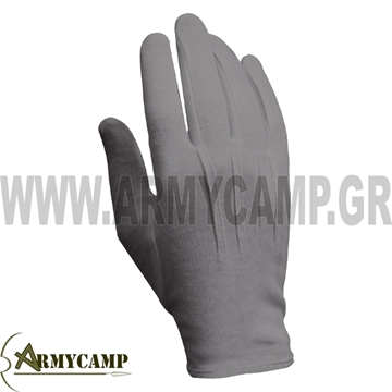 Γάντια βαμβακερά Πολεμικής Αεροπορίας για στολή Ν8 ΓΚΡΙ ΑΝΟΙΧΤΟ Parade gloves for formal dress uniforms and ceremonies of Hellenic Air Force