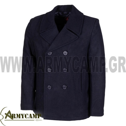 ΕΠΕΝΔΥΤΗΣ ΝΑΥΤΗ ΣΚΟΥΡΟ ΜΠΛΕ παλτο-μαλλινο-ναυτικου-μπλε ΠΡΟΔΙΑΓΡΑΦΩΝ Π.Ν 50% ΜΑΛΛΙ -50% VISKOSE ΜΕ ΕΣΩΤΕΡΙΚΗ ΕΠΕΝΔΥΣΗ ΙΣΧΥΡΟΥ ΨΥΧΟΥΣ. ΔΥΟ ΕΞΩΤΕΡΙΚΕΣ ΤΣΕΠΕΣ US PEA COAT BLUE-BLACK-ΚΟΥΜΠΙΑ ΜΕ ΑΓΚΥΡΑ -US PEA COAT BLUE-BLACK  MIL-TEC