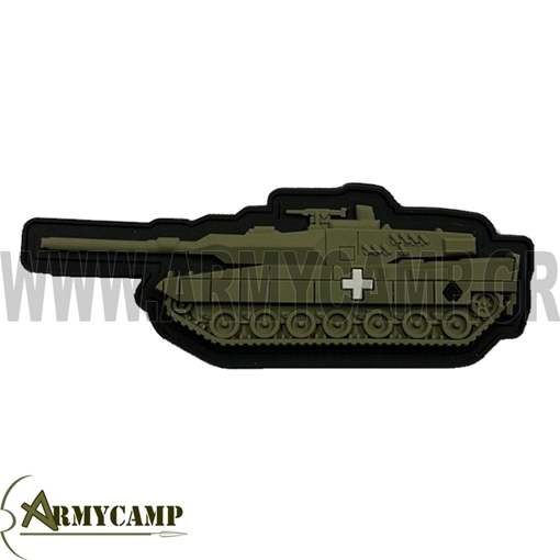 LEOPARD ARMORED TANK PVC PATCH O.D-BLACK LEOPARD ARMORED TANK PVC PATCH O.D-BLACK HELLENIC ARMY
