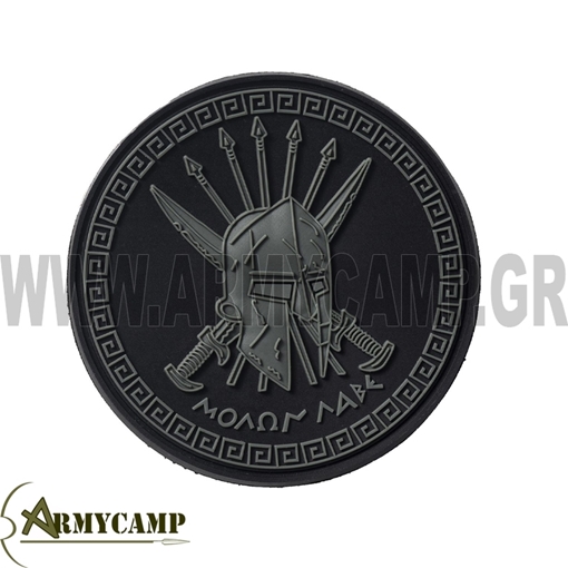 Picture of SPARTAN HELMET MEANDER PVC PATCH BLACK