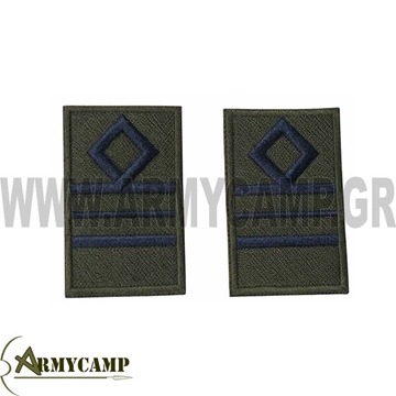 ΕΠΩΜΙΑ ΚΑΤΩΤΕΡΩΝ ΑΞΙΩΜ/ΚΩΝ ΓΙΑ ΦΟΡΜΑ ΠΙΛΟΤΟΥ ΜΠΛΕ-ΧΑΚΙ ΓΙΑ ΠΟΛΕΜΙΚΗ ΑΕΡΟΠΟΡΙΑ ΣΜΗΝΑΓΟΥ ΑΝΘΥΠΟΣΜΗΝΑΓΟΥ ΚΑΙ ΥΠΟΣΜΗΝΑΓΟΥ Coverall rank Insignia officer's First Lieutenant ,Second Lieutenant Embroidered Hook N Loop back hellenic air force