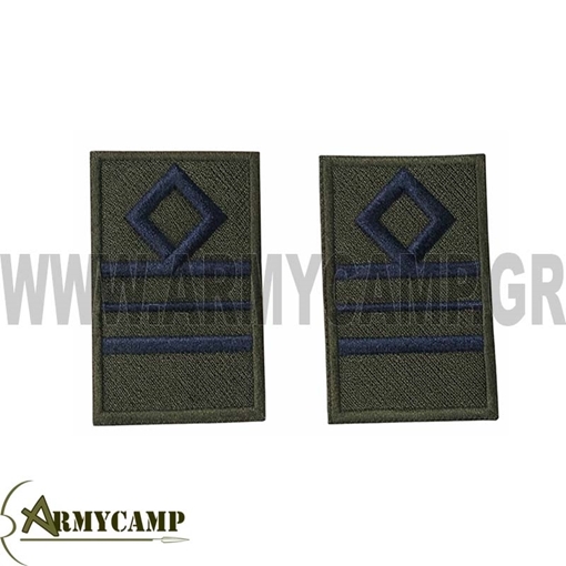 ΕΠΩΜΙΑ ΚΑΤΩΤΕΡΩΝ ΑΞΙΩΜ/ΚΩΝ ΓΙΑ ΦΟΡΜΑ ΠΙΛΟΤΟΥ ΜΠΛΕ-ΧΑΚΙ ΓΙΑ ΠΟΛΕΜΙΚΗ ΑΕΡΟΠΟΡΙΑ ΣΜΗΝΑΓΟΥ ΑΝΘΥΠΟΣΜΗΝΑΓΟΥ ΚΑΙ ΥΠΟΣΜΗΝΑΓΟΥ Coverall rank Insignia officer's First Lieutenant ,Second Lieutenant Embroidered Hook N Loop back hellenic air force