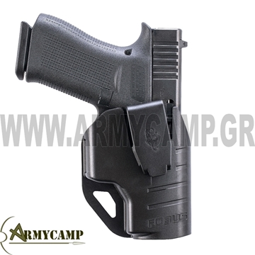 ΘΗΚΗ ΠΙΣΤΟΛΙΟΥ ΕΣΩΥΕΡΙΚΉ ΠΛΑΣΤΙΚΉ ΠΟΛΥΜΕΡΙΚΉ  ΓΙΑ GLOCK43, 43X & 48 ΜΕ ΡΑΓΑ ΠΑΝΑΛΑΦΡΗ ΚΑΙ ΠΟΛΥ ΔΙΑΚΡΙΤΙΚΗ ΜΕ ΚΟΥΜΠΩΜΑ ΠΑΘΗΤΙΚΗΣ ΑΔΡΑΝΕΑΣ ΑΣΦΑΛΙΖΕΙ ΤΟ ΟΠΛΟ ΚΑΙ ΤΡΑΒΑΤΕ ΓΡΗΓΟΡΑ ΣΥΓΧΡΟΝΩΣ MADE IN ISRAEL IWB POLYMER SLIM FIT HOLSTER 43C FITS GLOCK 43 ,43X & 48 with Rails Right Handed Holster Holster Mechanism Passive Retention